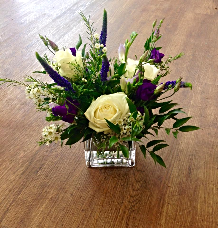 Glass Cube table arrangement!