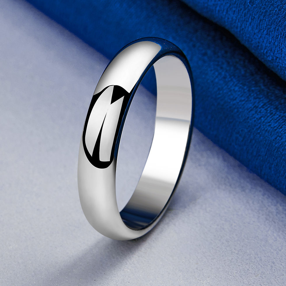 Thumbnail: 925 Sterling Silver Simple Polished Ring For Fashion Women Charm Wedding Party G