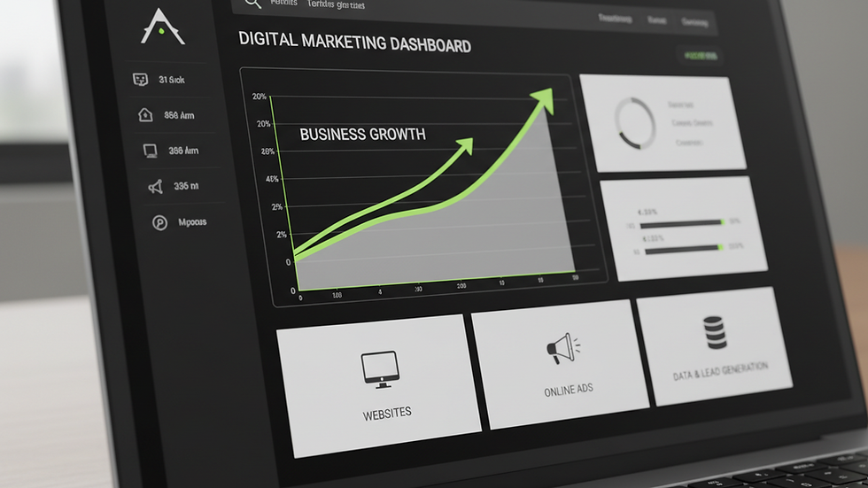 Close-up view of a laptop screen showing digital marketing analytics