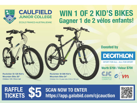 Silent auction and raffle! / Enchères et tombola !