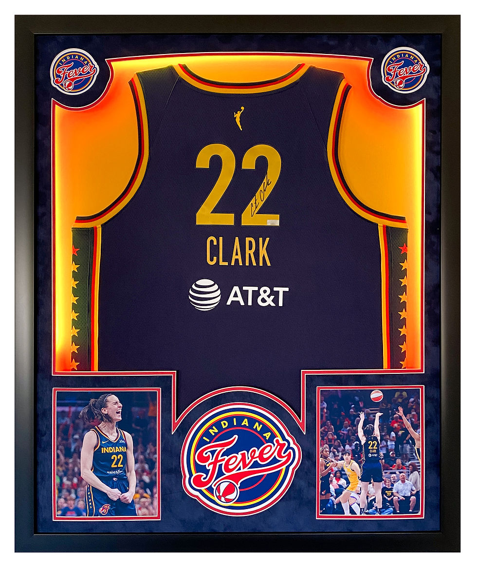 Thumbnail: Caitlin Clark Autographed Indiana Fever Custom Framed Jersey w/LED Lights Panini