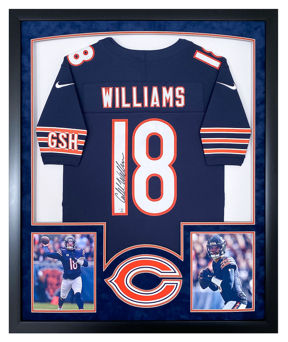 Thumbnail: Caleb Williams Autographed Chicago Bears Framed Jersey w/LED Lights Fanatics