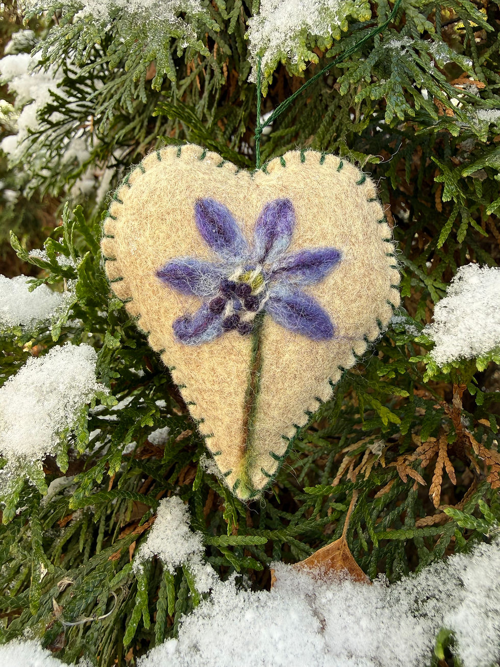Crafting Together: Needle Felted Ornaments