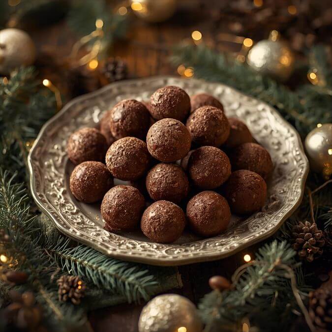 Dark Chocolate Olive Oil Truffles