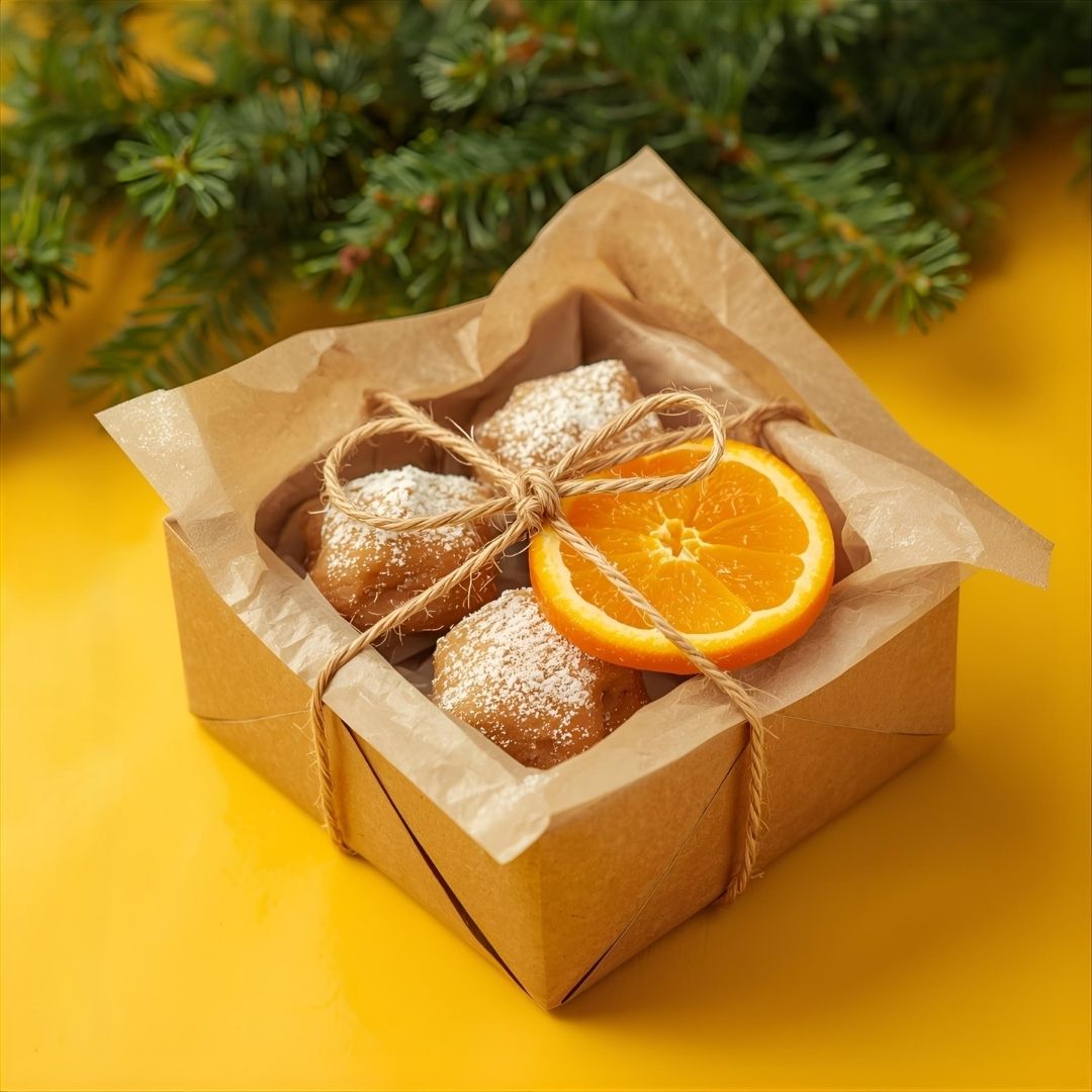 Almond Flour Orange Cookies on a festive plate