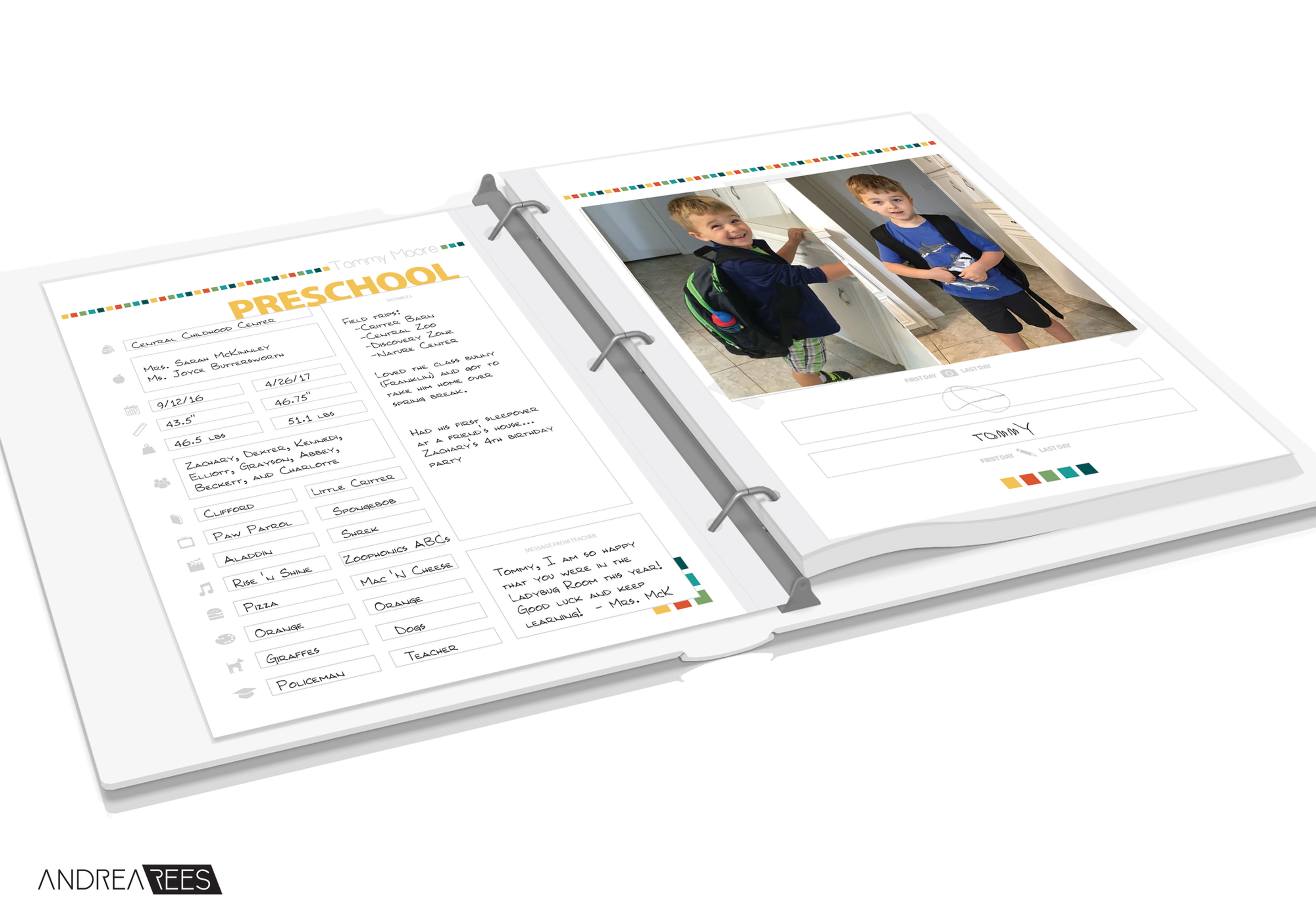 School Memories Keepsake Scrapbook Pages (PRINTED OR DIGITAL)