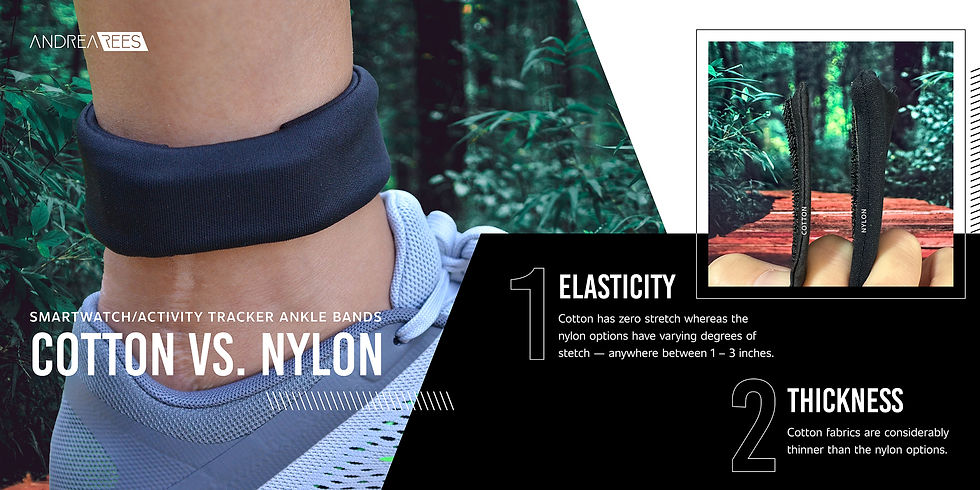 Smartwatch Ankle Bands: Cotton vs. Nylon
