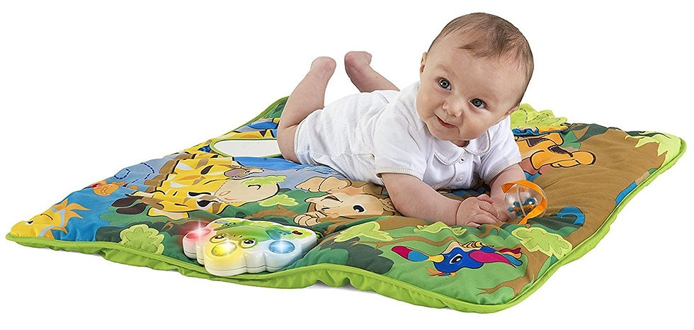 תמונה ממוזערת: מזרן פעילות מוזיקאלי מנגן ומאיר חיות הג'ונגל צ'יקו