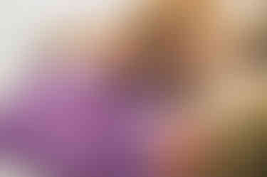 a woman laying next to a man in a purple shirt and tie