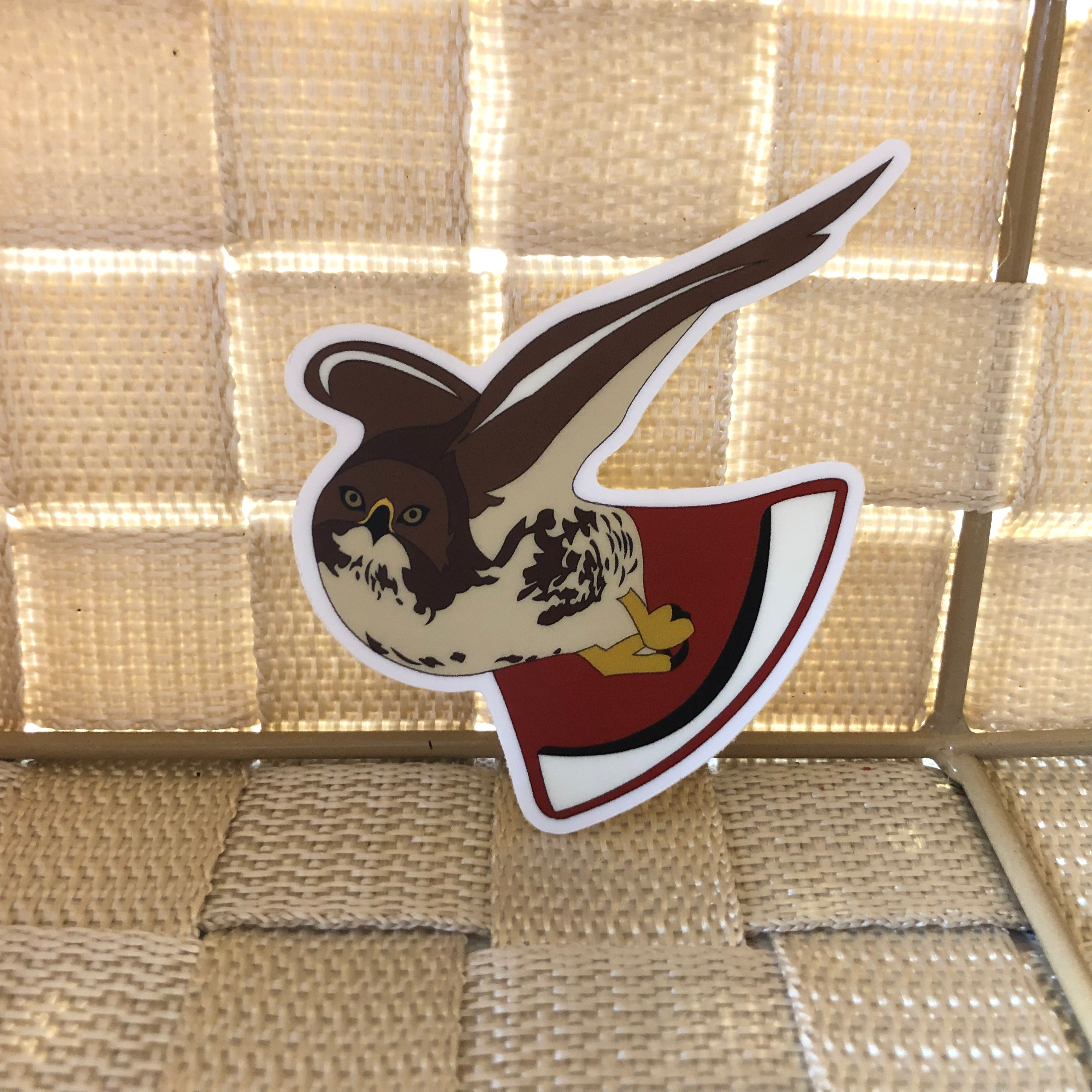 Red-Tailed Hawk "Incoming" Vinyl Sticker