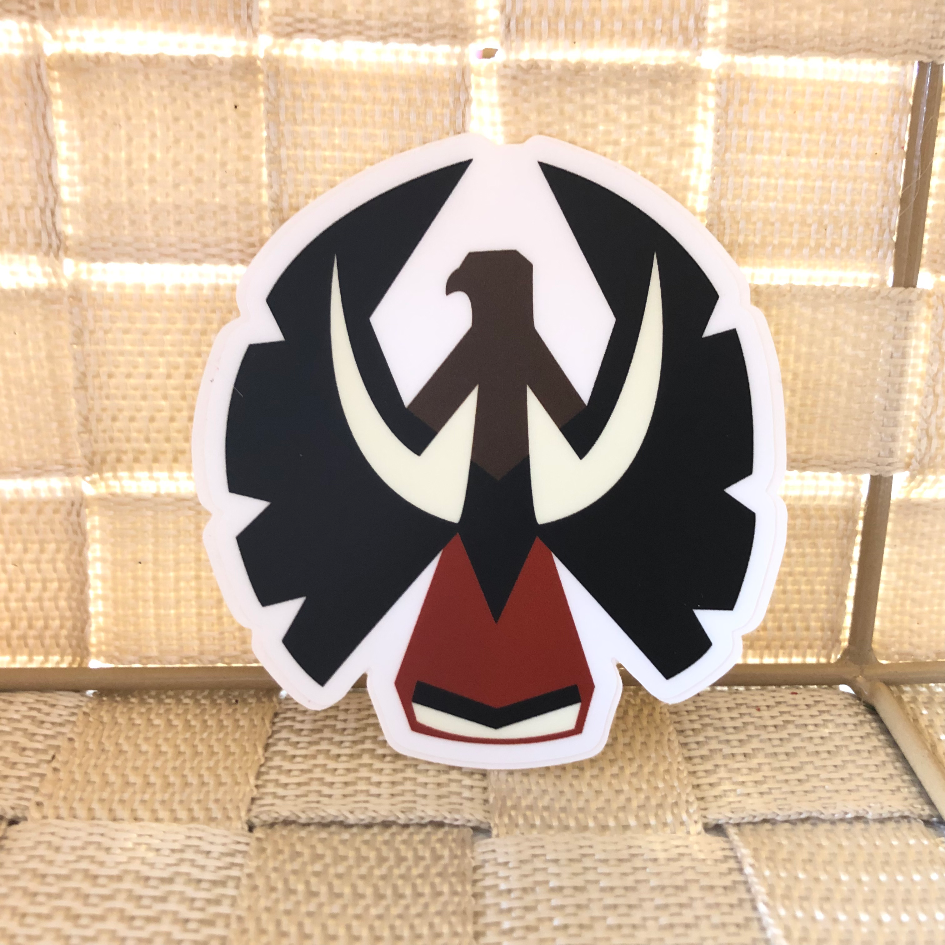 Red-Tailed Hawk Stylized Coat-of-Arms Vinyl Sticker