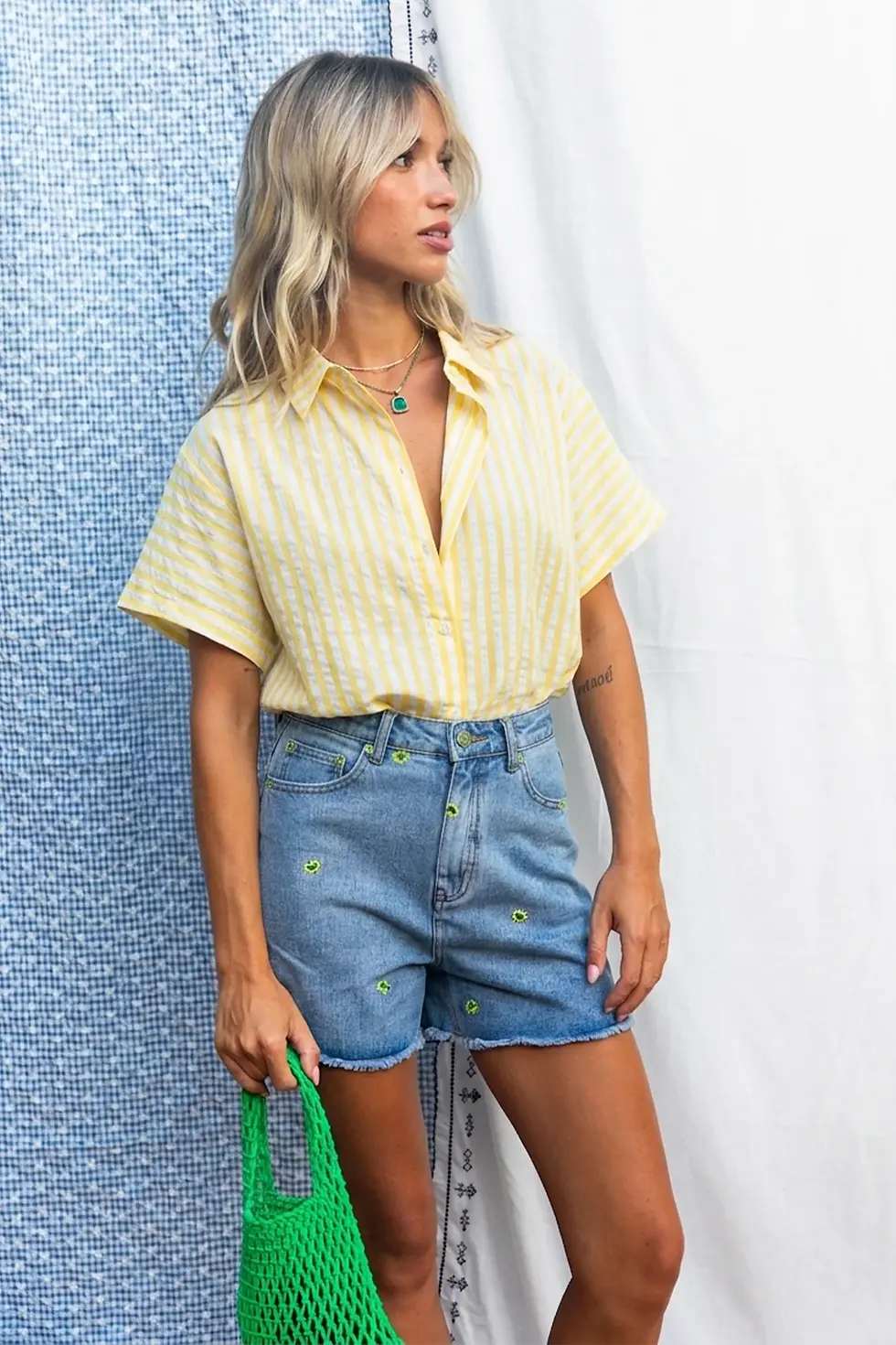 Thumbnail: Caraibes shirt with yellow stripes