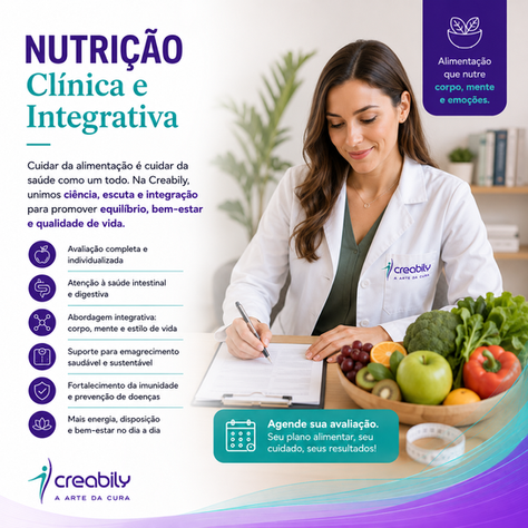 Abordagem da Nutrição na Creabily