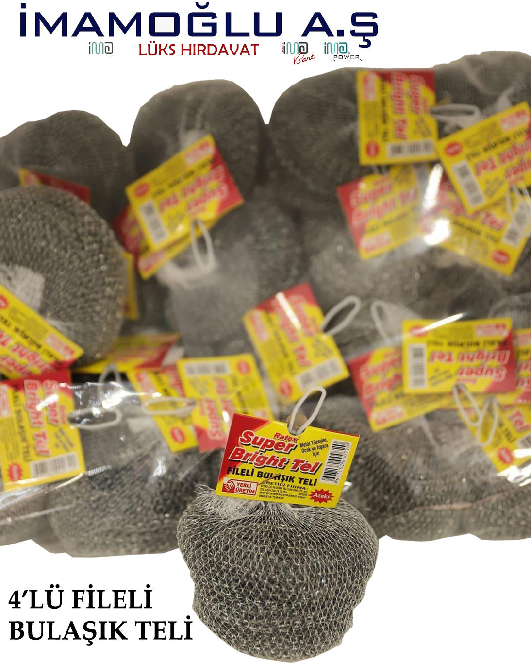 BULAŞIK TELİ 4'LÜ