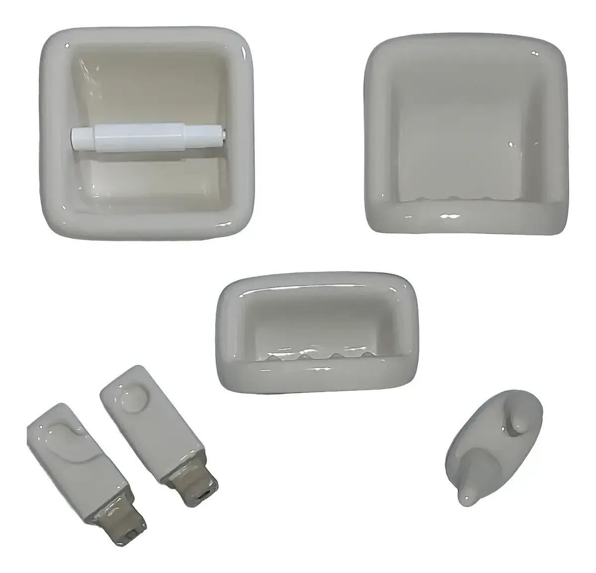 Kit Acessorios Louça 6 Peças Areia