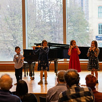 Suzuki flute student recital group