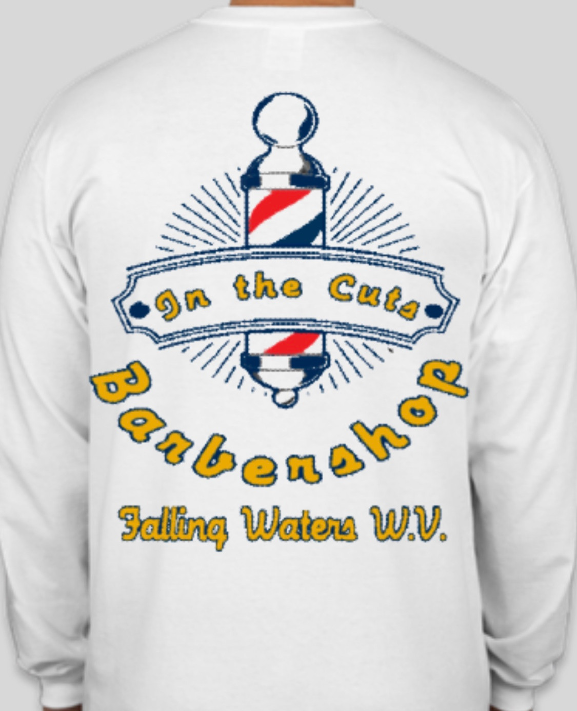 In The Cuts Barbershop Exclusive White T-shirt Long Sleeve