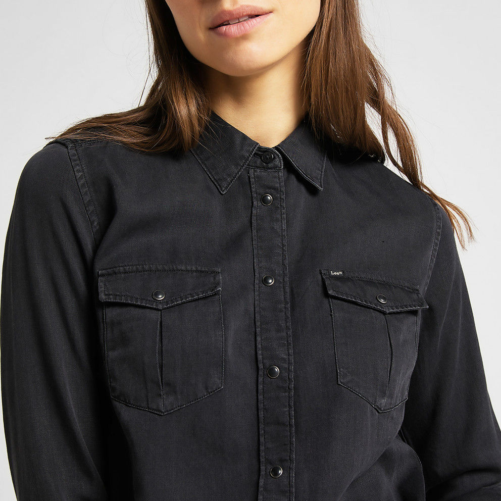 מכופתרת ג'ינס שחור פחם Lee