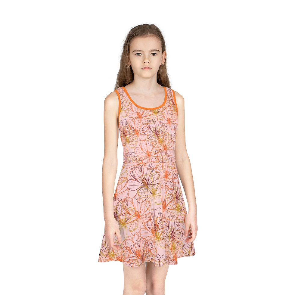 Thumbnail: Girls' Sleeveless Sundress (AOP)