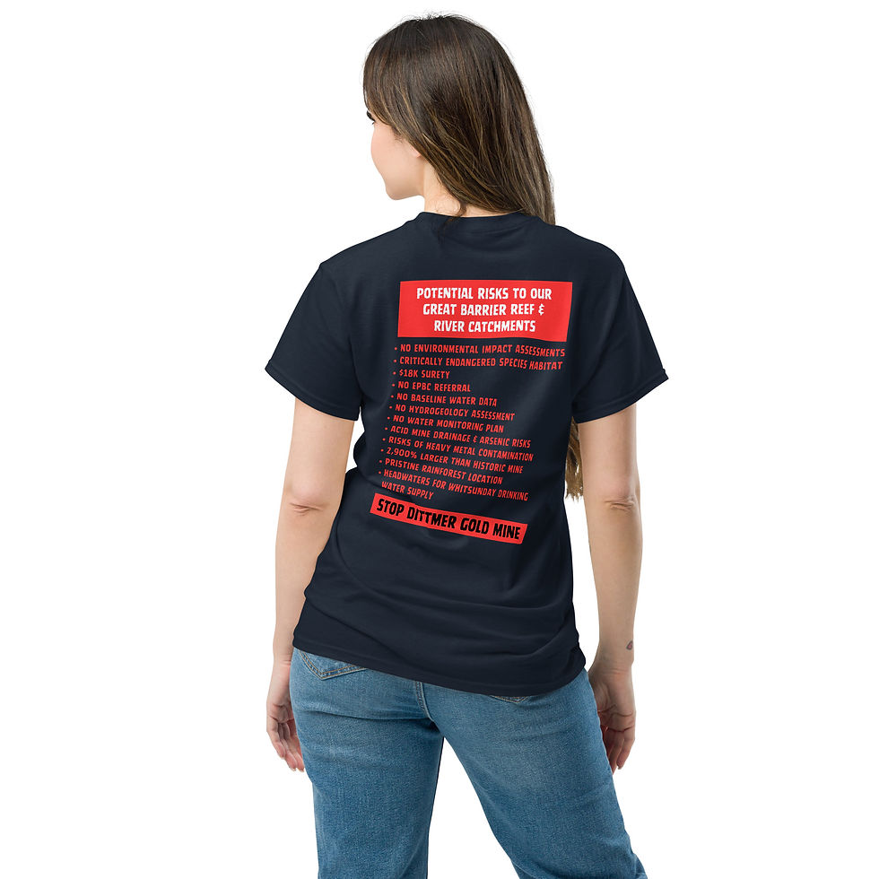 Thumbnail: No Au & Cu Mining Here! (Style 05) - Unisex Classic tee - Front & Back Prints