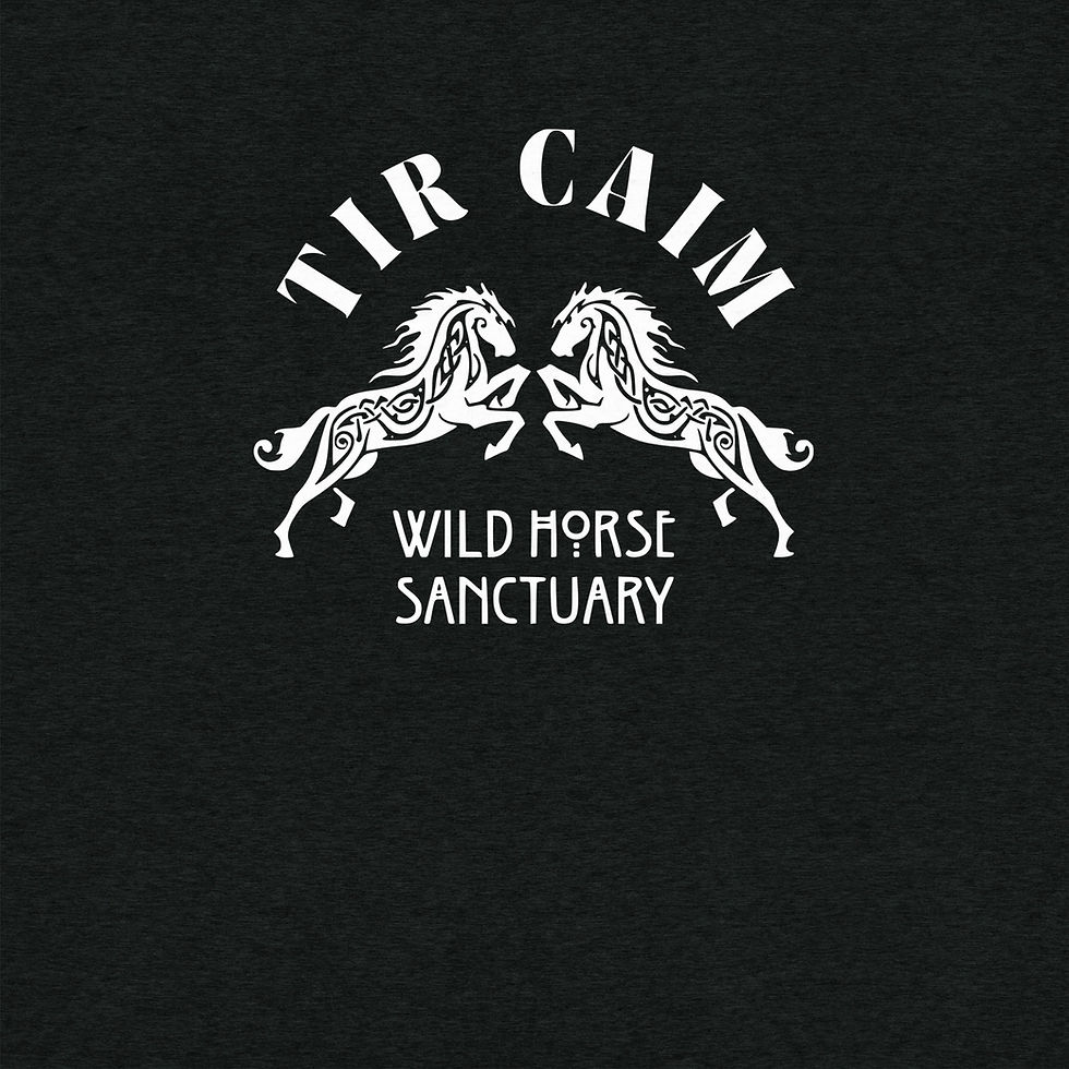 Thumbnail: TIR CAIM WHITE ON BLACK - SHORT SLEEVE UNISEX TSHIRT