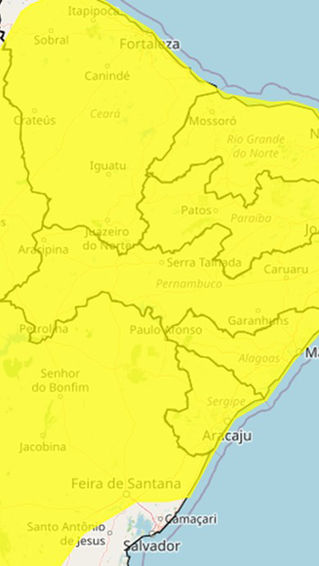 Inmet alerta para ventos de até 60 km/h no interior de Pernambuco neste sábado (1º)