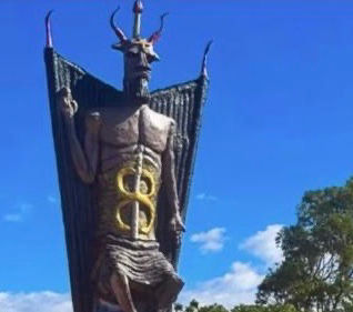 Estátua em homenagem ao Diabo inaugurada no Ceará custou R$ 100 mil e foi construída em propriedade particular