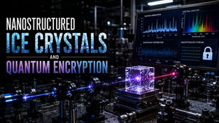 Nanostructured Ice and Quantum Encryption: Frozen Architectures for Future Secure Communication?