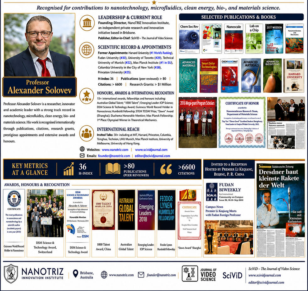 Professor Alexander Solovev - Founding Director of NanoTRIZ Innovation Institute in Austra