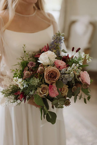 Bridal Bouquet - Wedding Ceremony Flowers - Fig House, Middleton Lodge - Joanna Cairns at