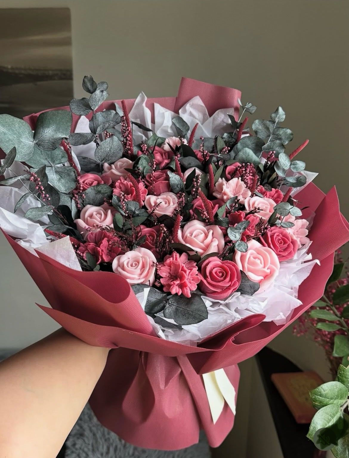 ramo de velitas de flor "rositas" con aroma