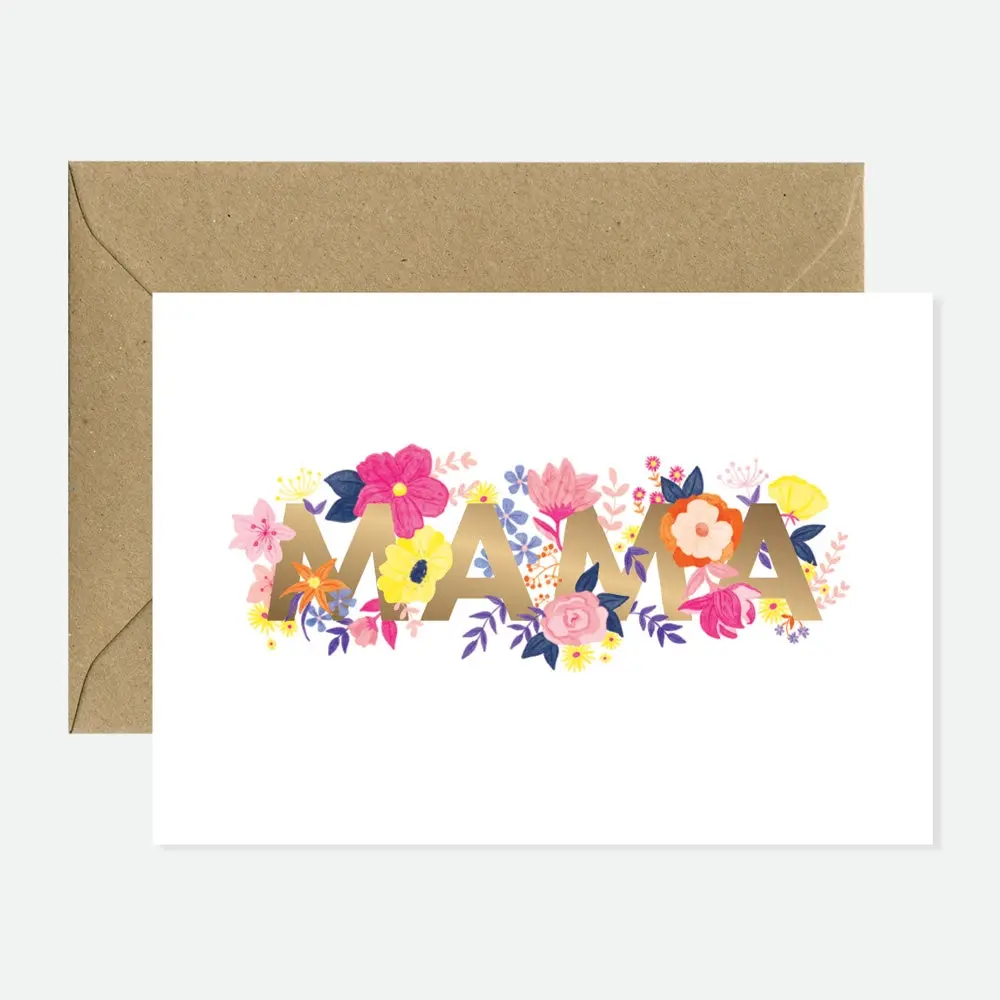 Carte de voeux - Mama Flowers