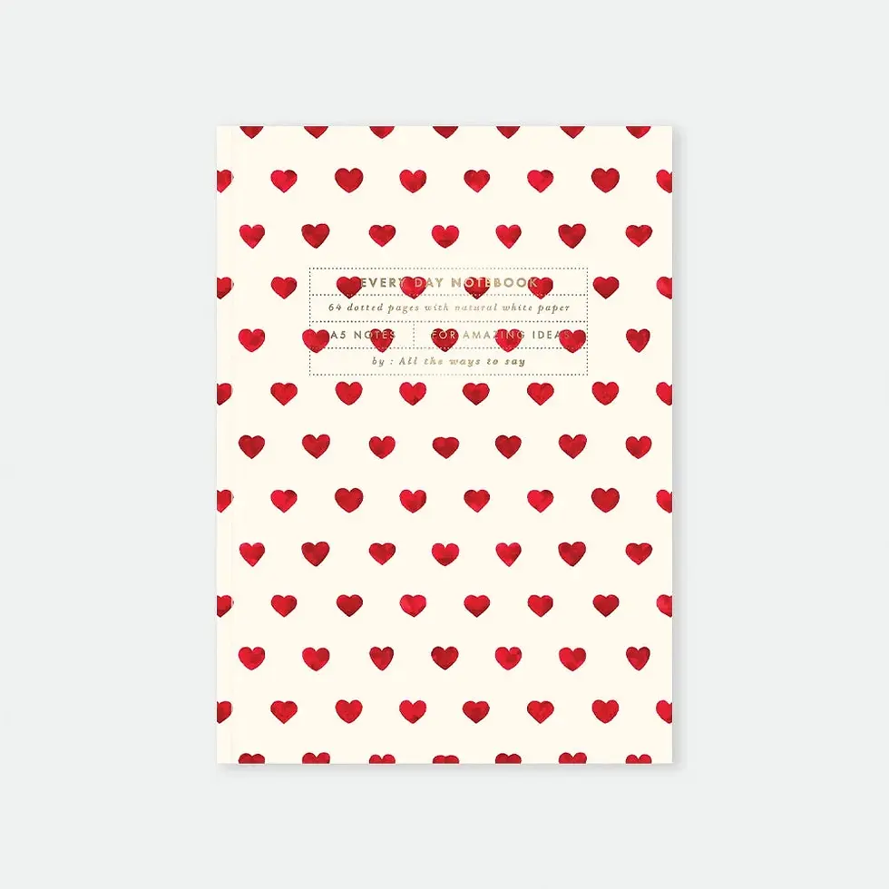 Miniature : Carnet A5 - Coeurs
