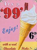Vintage Ice Cream Sign Logo