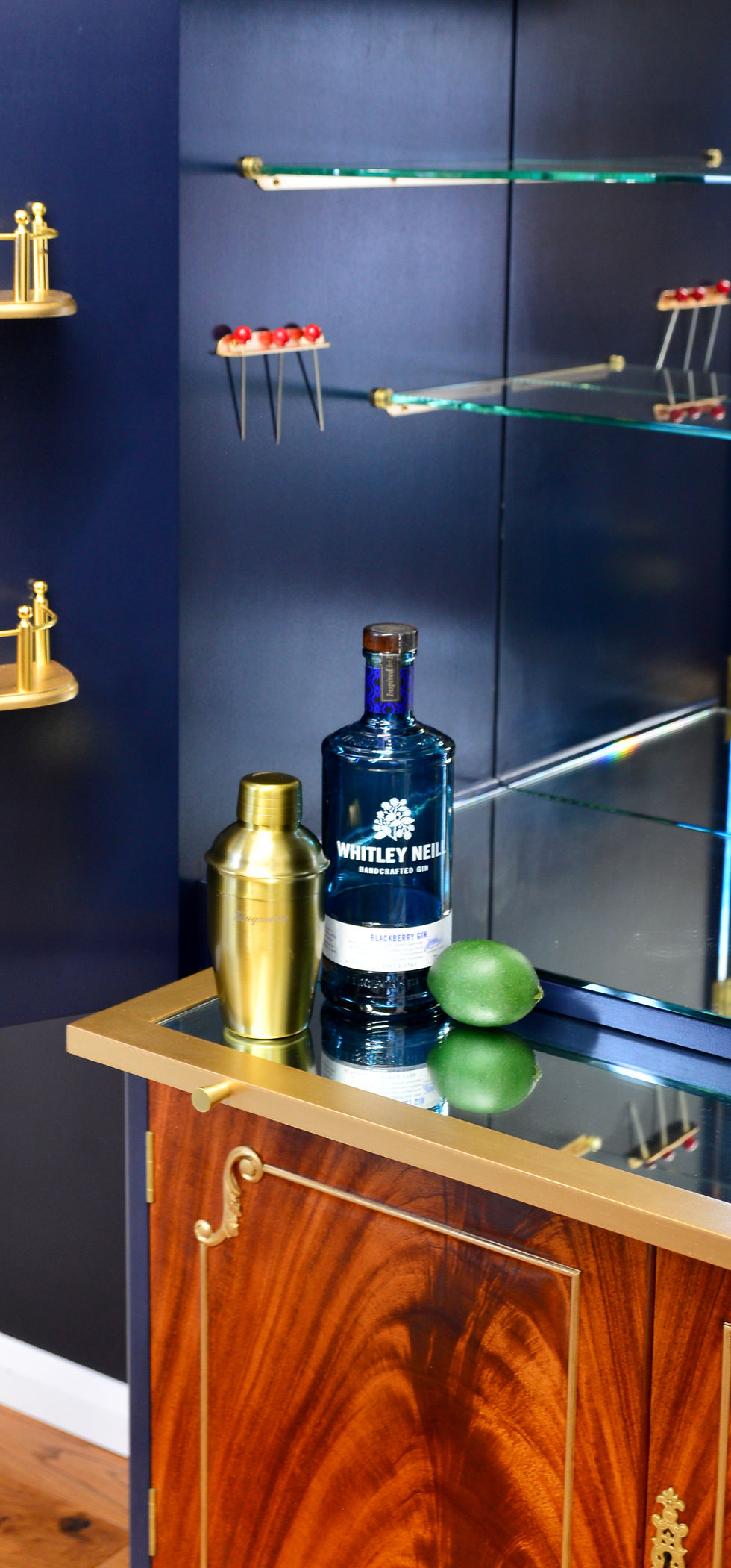 Thumbnail: Pull out serving tray on mahogany drinks cabinet