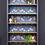 Thumbnail: Navy and Gold Oak Bookcase, Old Charm Furniture, William Morris