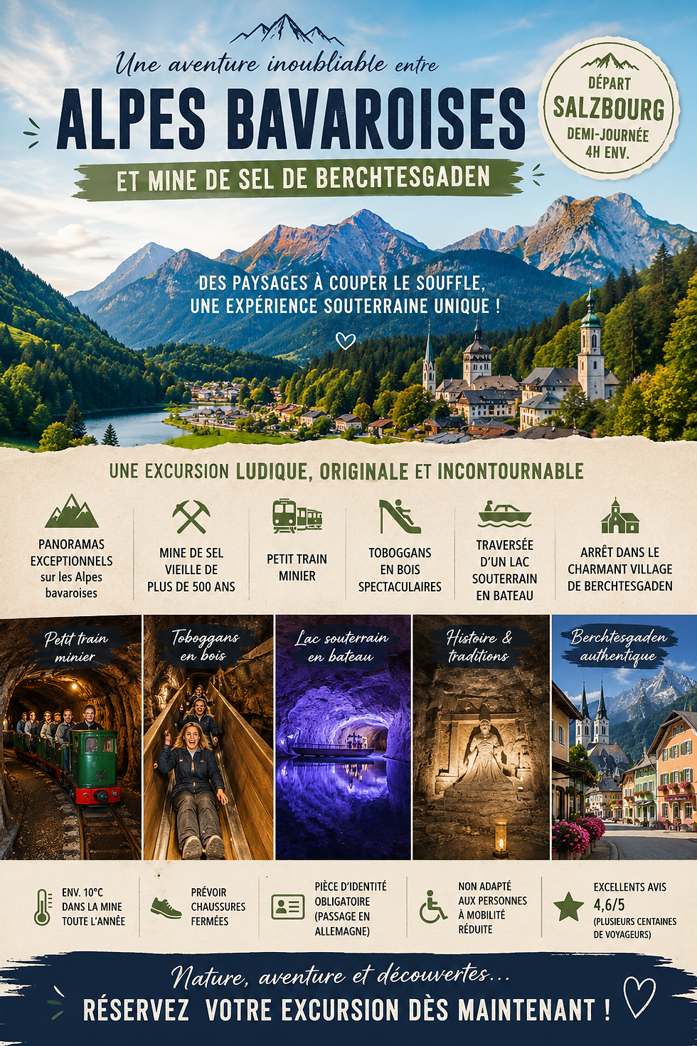 Visite des mines de sel de Bavière et Berchtesgaden
