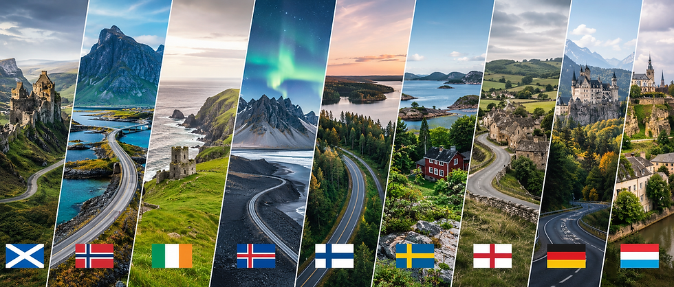 Les plus beaux road trips en Europe du Nord