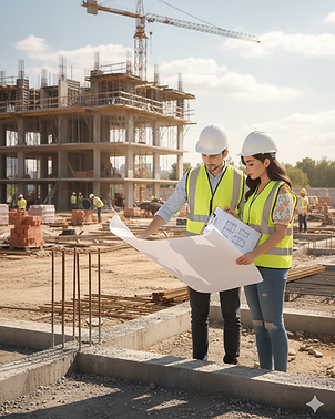 ARCHITECTS CHECKING SITE PROGRESS
