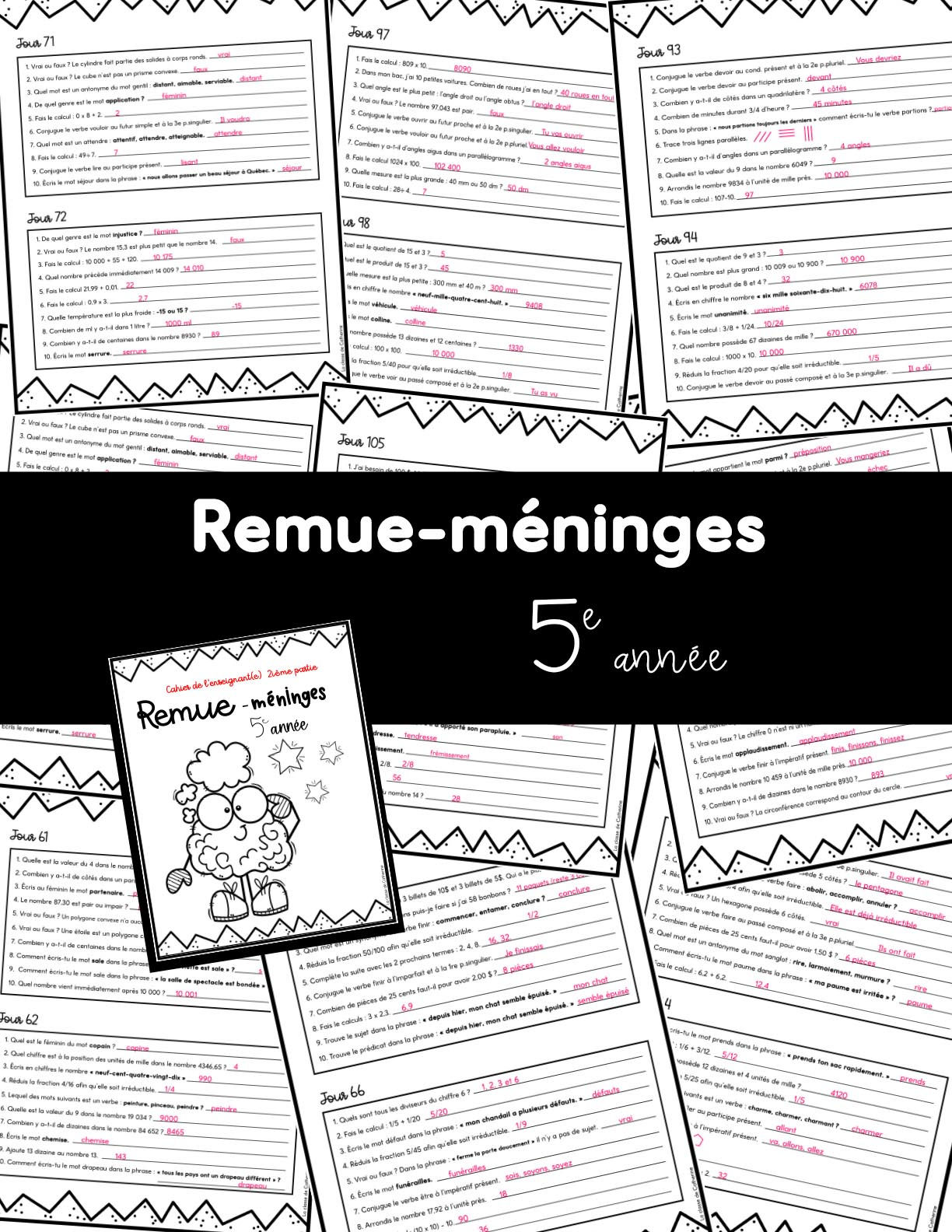 Remue-méninges - partie 2 (5e année)