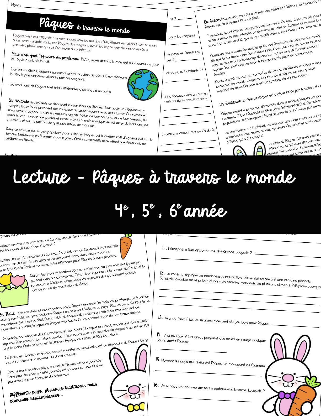 Lecture - Pâques à travers le monde