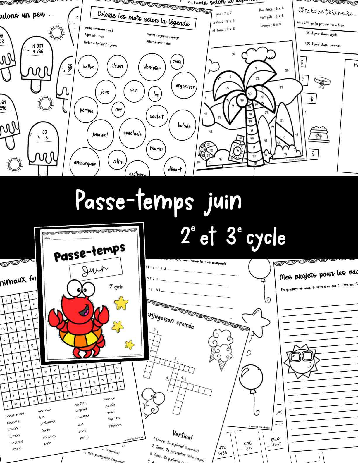 Passe-temps juin -2e et 3e cycle