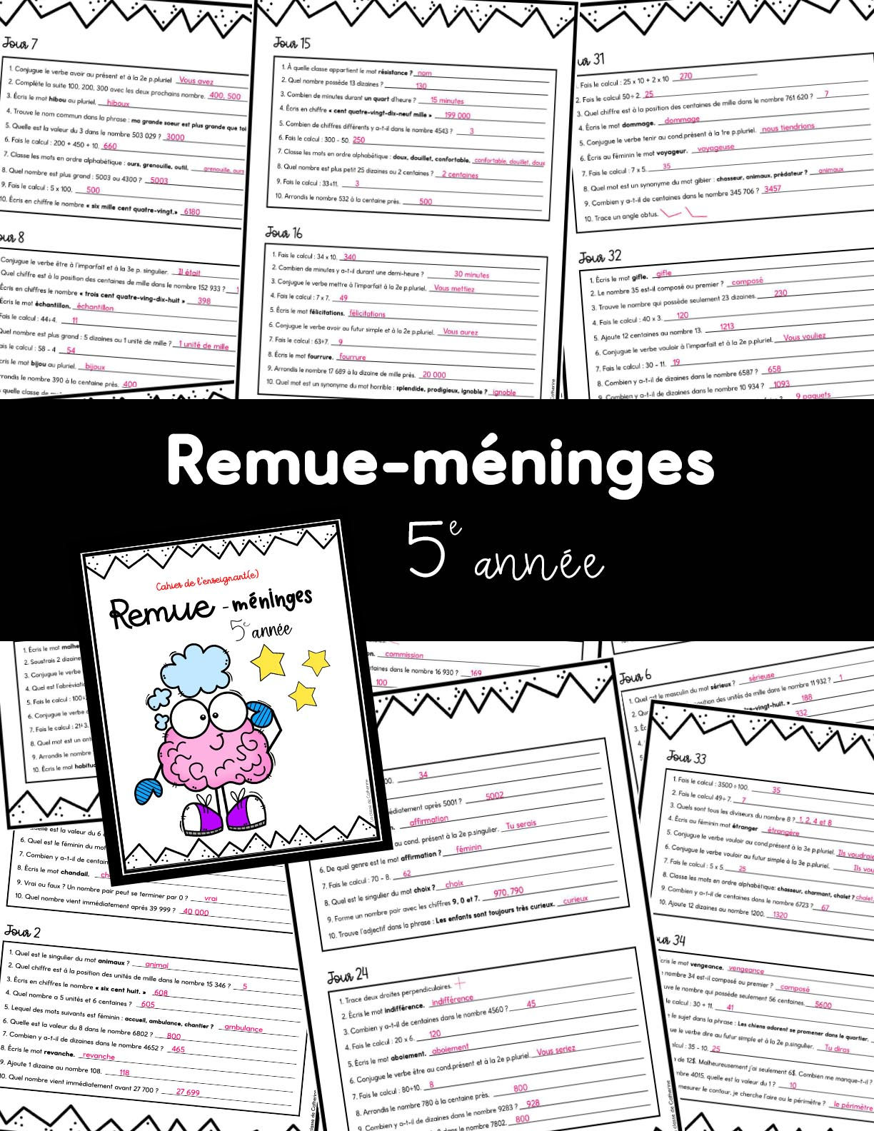 Remue-méninges - 5e année