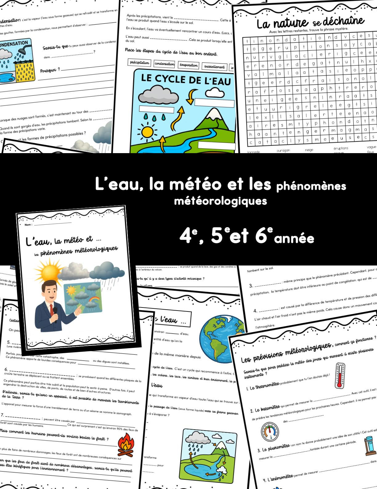Eau/météo/phénomènes météo (4, 5 et 6e année)