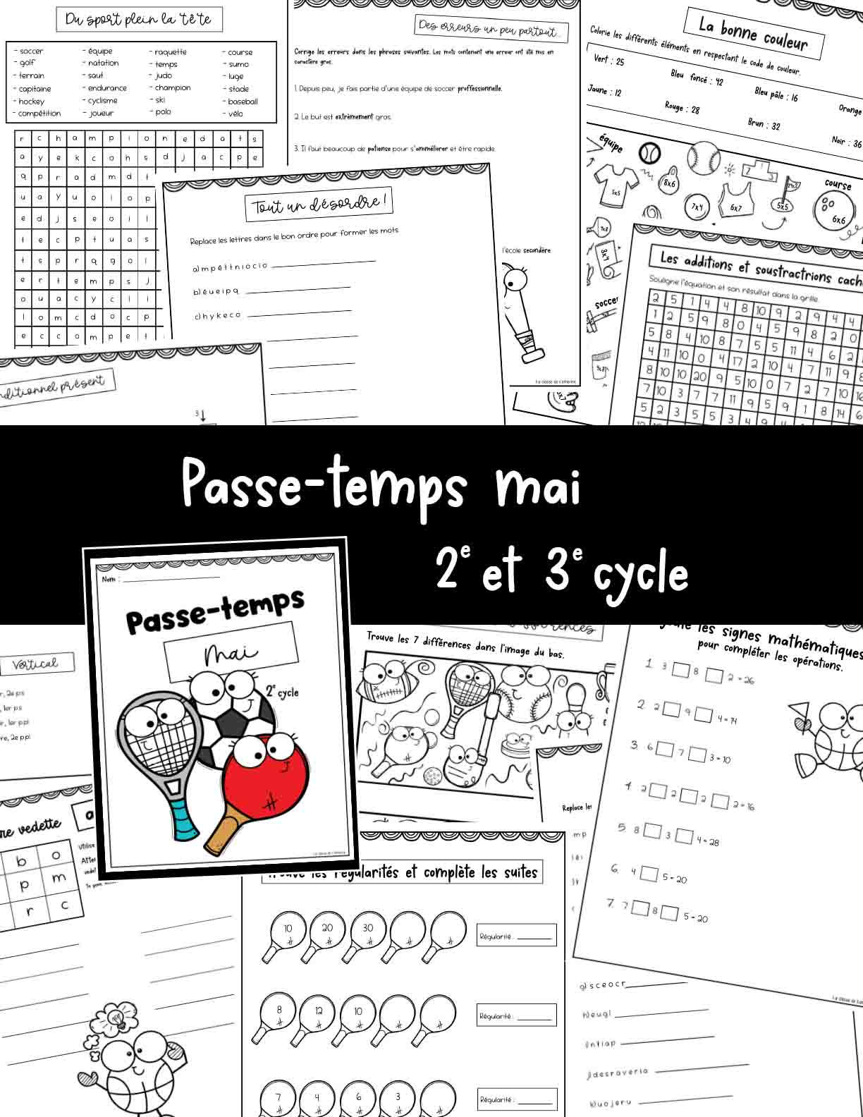 Passe-temps mai -2e et 3e cycle