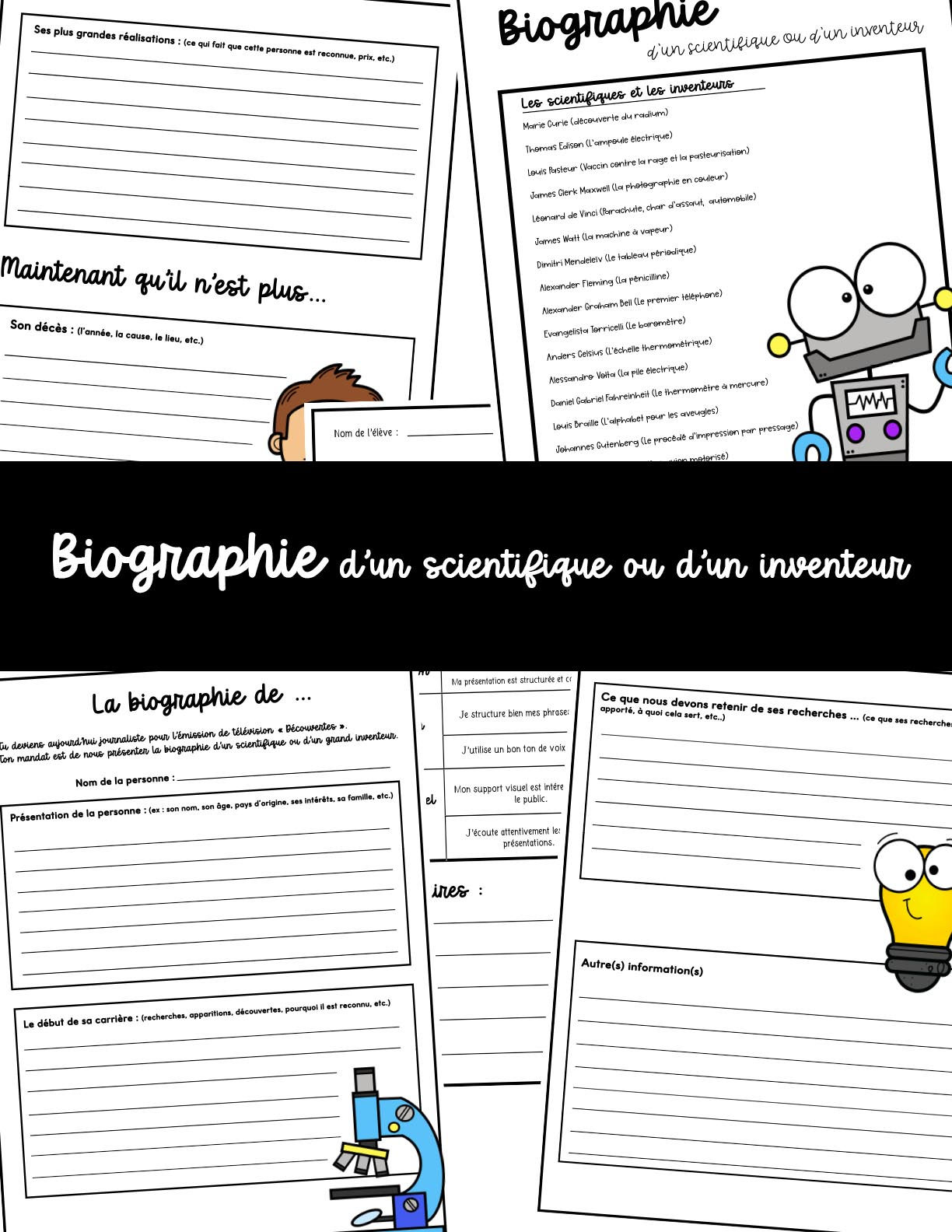 Biographie d'un scientifique ou inventeur