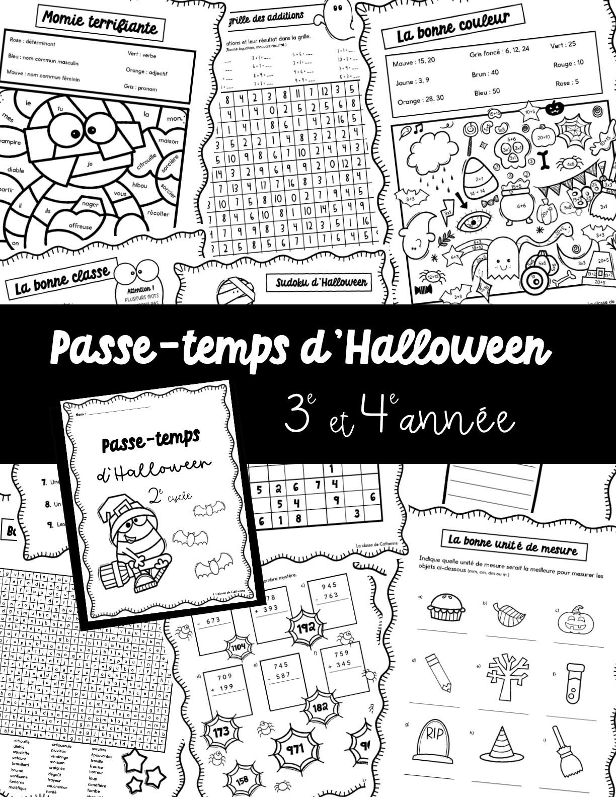 Mon passe-temps d'Halloween - 2e cycle