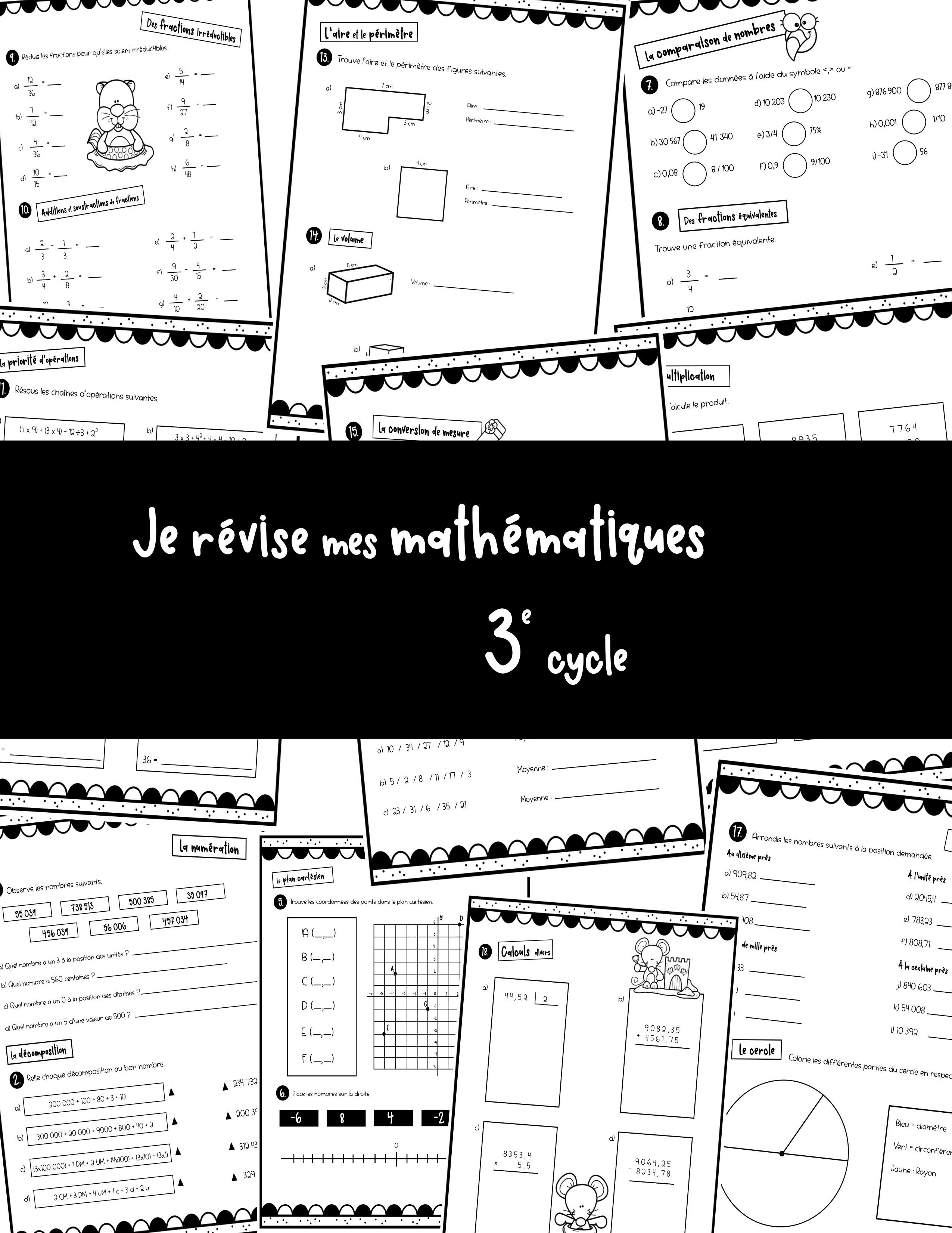 Je révise mes mathématiques -3e cycle