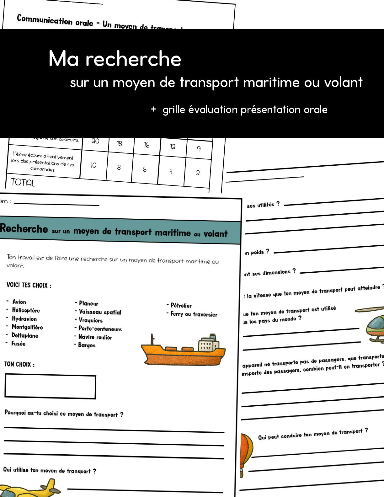 Recherche sur un moyen de transport terrestre ou maritime