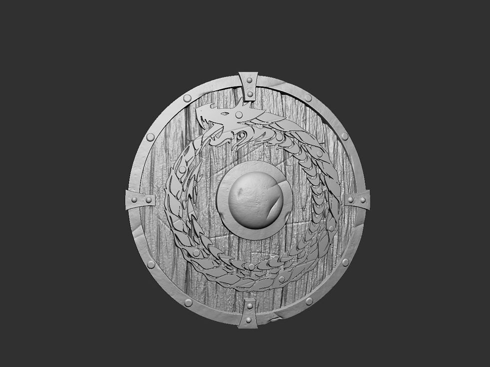 Thumbnail: Oroboro Dragon Round Shield (#20)